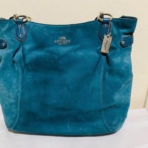 LARGE SUEDE COACH PURSE